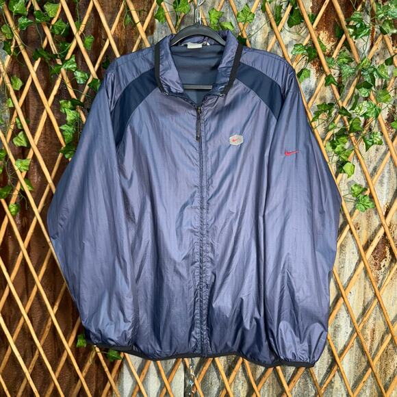 Vintage Y2K zip up 2000s embroider lightweight windbreaker - Picture 1 of 4